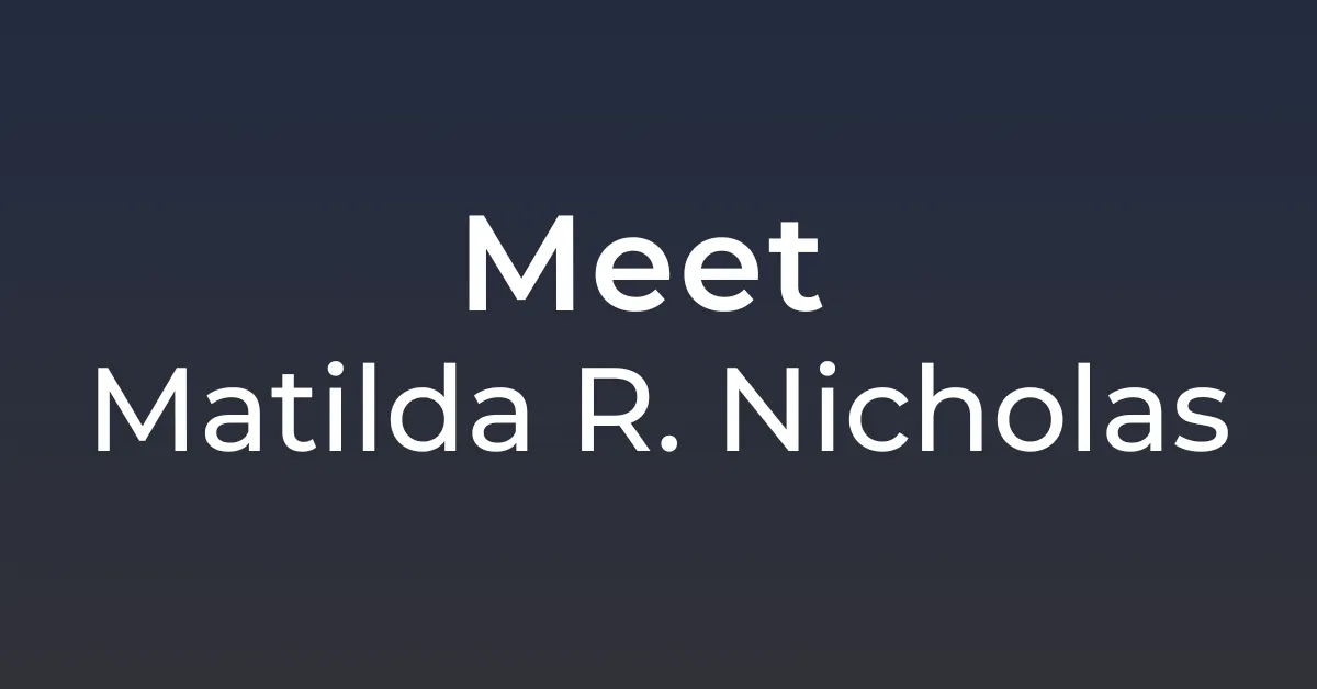 Matilda R. Nicholas, MD, PhD